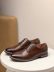 Men's Classic  Business Style Modern Oxfords - Coffee Brown - View 2
