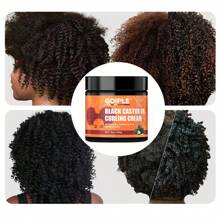 Goiple 3.5盎司/7盎司卷发霜，蕴含蓖麻油，软化卷发和波浪发，控制毛躁，增强卷度，打造蓬松造型，清爽保湿护发。 - 黑色 - 查看 8