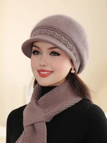 1顶女士冬季保暖加厚针织帽，适合中老年女性、婆婆等日常佩戴。 - 針織帽 - 查看 15