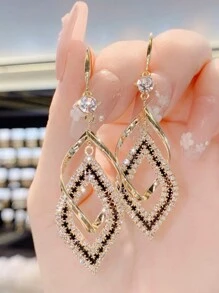 1 Cặp Bông tai dài thời trang sang trọng cao cấp thiết kế tối giản mới - Nhiều màu - Xem 7