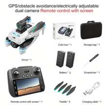 The Latest Upgrade Black And White Is Suitable For Beginners And Professional Shooting, Equipped With 4K Camera, 2 Large Batteries, Brushless Motor, Intelligent Obstacle Avoidance, Ultra-Long Endurance GPS Drone, Which Can Be Used As A Good Gift For Friends