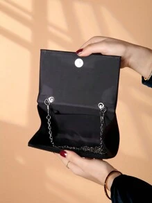 Minimalist Solid Color Women's Clutch Bag, Fashionable And Elegant Evening Bag, Luxury Flap Square Armpit Bag, Suitable For Party Girls And Brides, Matched With Wedding Dresses, Evening Dresses, Perfect For Holiday Parties, Proms, Banquets, Get-Togethers, Daily Commuting.