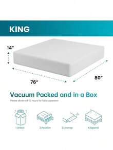 Memory Foam  Mattress For Pressure Relief Soundly Sleep - Nữ hoàng - Xem 8