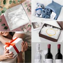 150 Sheets White Tissue Paper For Gift Bags, 14" X 20" Gift Tissue Paper Bulk Translucent, Bulk Tissue Paper For Packaging Filler, Gift Paper Tissue For Protection Film, Arts Craft Decor Valentine's Day - White - View 5