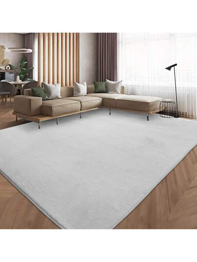 Piece Zachte Tapijt Living Room, Smooth Made Of Rabbit Fur Short Pile Non Slip, Moderne Anti Slip Bedroom, Luxurious Room ation, Fluffy Area view 9
