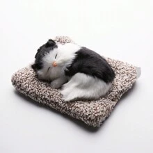 قطعة واحدة تمثال قطة بلاشية نائمة واقعية للديكور - متعدد الألوان - مشاهدة 10