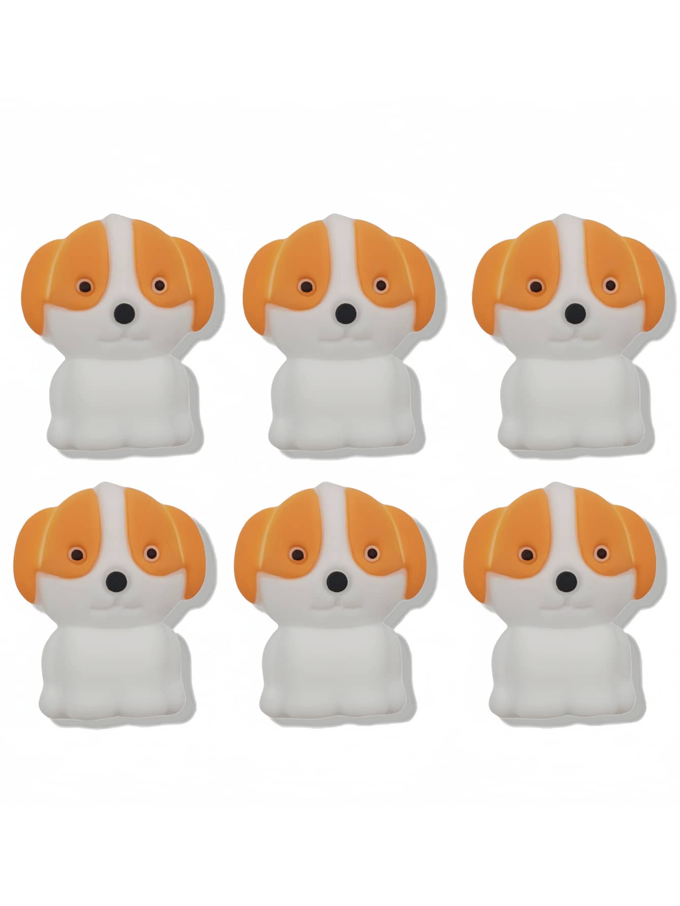 5 件/套 3D 小狗形状硅胶珠、创意 DIY 工艺品彩色圆珠笔、钥匙扣配件、珠宝制作用品 - 彩色 - 查看 1