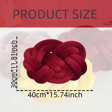 1 件渐变色装饰枕头，金丝雀枕垫，适合书房卧室和客厅装饰。 - 酒紅色 - 查看 3