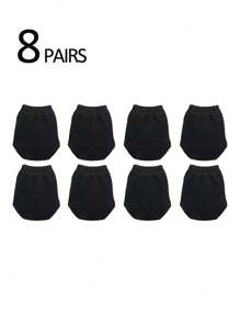 Plusieurs paires de chaussettes femme de couleur unie avec demi-paume, chaussettes invisibles souples, confortables et résistantes aux odeurs avec silicone antidérapant, convenant aux talons hauts, mocassins et tous types de chaussures, rentrée scolaire