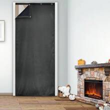 1 pieza Cortina aislada acolchada para puerta, cortina para ventana pequeña, cortina gruesa para puerta impermeable y antiviento térmica para la entrada, 2 métodos de instalación que dividen la cortina