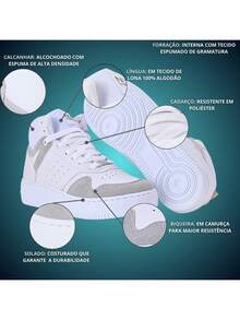 Basketball Shoes Women's Boots White Women's Casual Adult Comfortable Walk Star - 黑色 - 查看 4