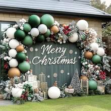 乳胶气球花环拱门套装，适合生日、婚礼、周年纪念、新年、毕业典礼、父亲节、性别揭晓，非常适合节日派对装饰、室内和室外庆祝活动 - 彩色 - 查看 5