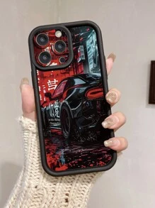 1pc Race Car Design Protective Camera Phone Case With Precise Cutouts, Compatible With IPhone Apple 11 Pro Max/12 Pro Max/13 Pro Max/14 Pro Max/15 Pro Max/16 Plus/16 Pro Max, Galaxy A55/A15/S24 Ultra, Redmi, OPPO/Realme, VIVO, Infinix, Honor, Moto, OnePlus Waterproof Shockproof Anti-Fall Scratch Resistant