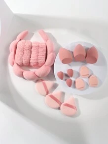 3/6/12/15/18 件/套有线头带，适合洗脸、清洁、化妆、卸妆和旅行，适合所有皮肤类型 - 彩色 - 查看 10