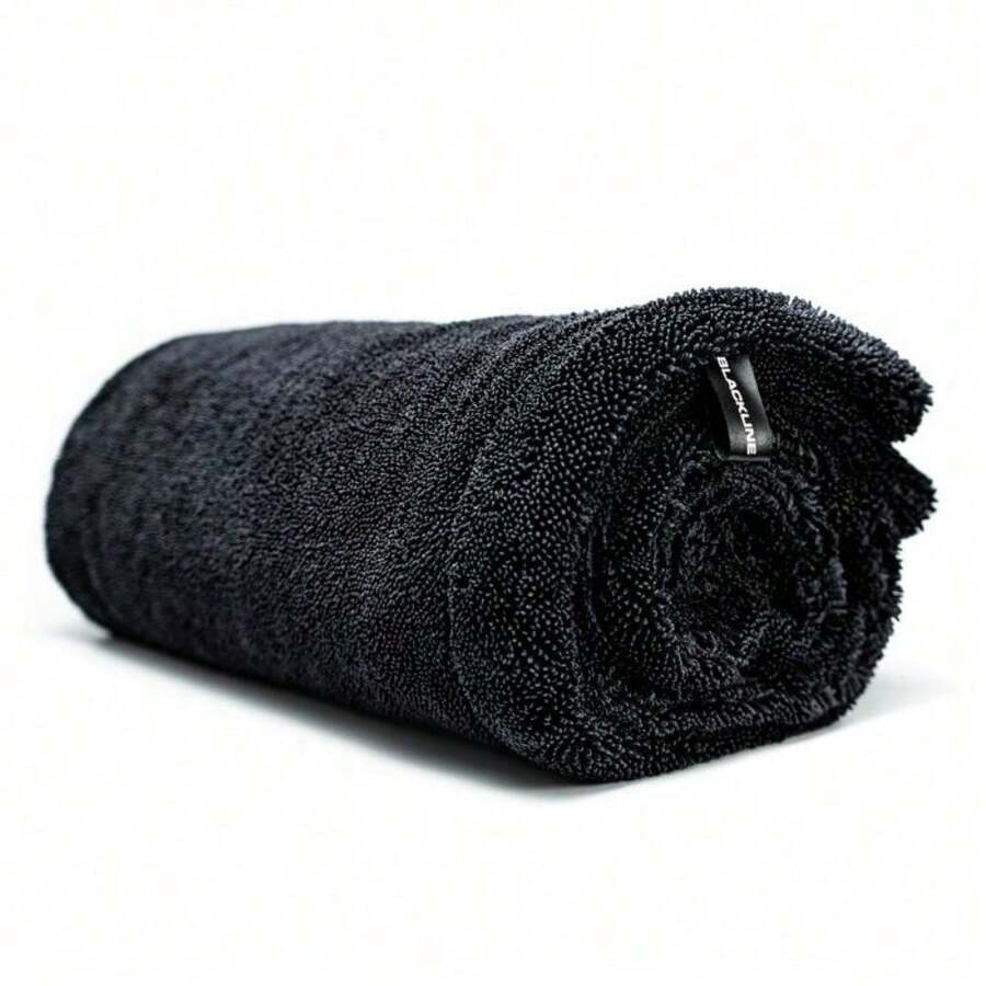 BLACKLINE TWISTED-LOOP DRYING TOWEL - Ultra Absorbant Car Drying Towel - Black - View 1