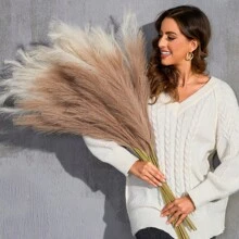 50/30//20/10/1pc 97cm/55cm Faux Pampas Grass, Pompas, Pampas Grass, Pampas Grass For Floor Vase, Pampas Grass Decor For Vase Fillers, Boho Rustic Farmhouse Home Decor, Valentine's Day, Gift Gifts Birthday Graduation,Fall Decor,Autumn