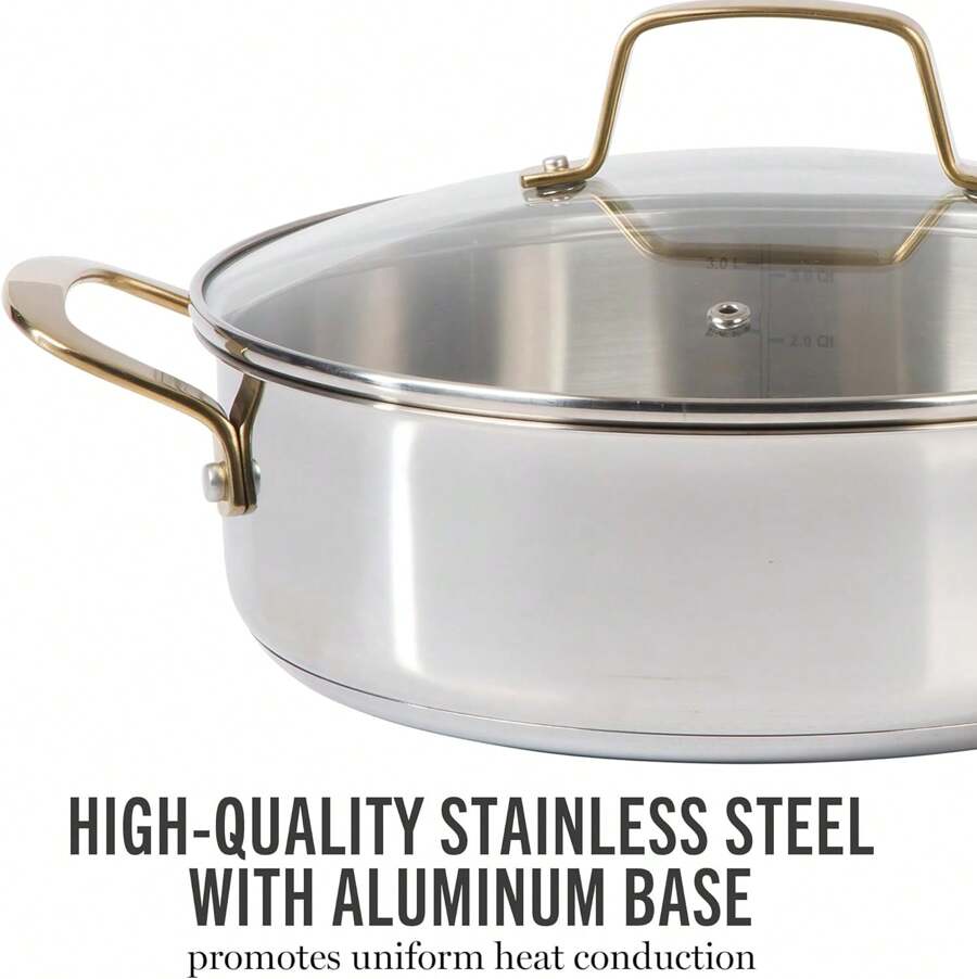 Martha Stewart Castelle 10 Piece Stainless Steel Induction Safe Pots