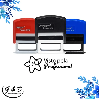 Carimbo Nykon 302 Personalizado Para Professor - 14x38