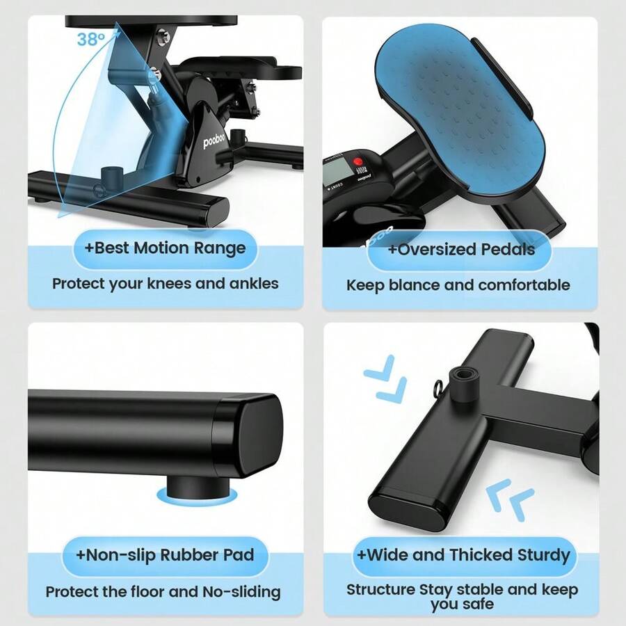 Indoor Mini Stepper Machine Workout Step Home Air Stepper Stair Trainer