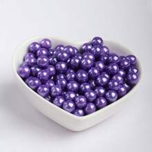 3oz/85g Perlendekorationen für Torten, geeignet für Tortendekoration, Eisdekorationen, Hochzeitsparty-Zubehör, bunte runde Perlendekorationen - Lila - Übersicht 10