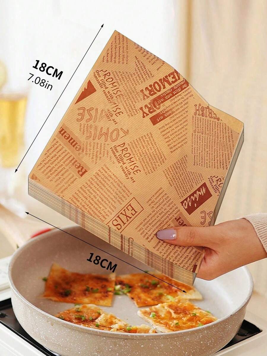 50 Pieces/Set Of Waxed Paper Sandwiches, Instant Style, Burger, French