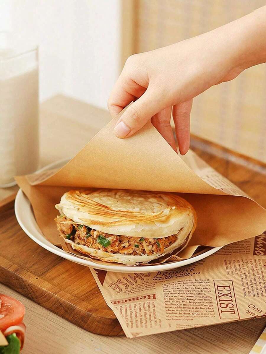 50 Pieces/Set Of Waxed Paper Sandwiches, Instant Style, Burger, French