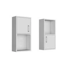 Wall Mounted Bathroom Medicine Cabinet Eak 24" H , Two Doors, Two Shelves,White - 1 - View 2