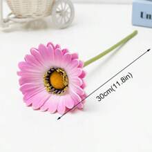 1支人造非洲菊，仿真非洲雏菊，适用于家居装饰、客厅桌面摆设、生日、圣诞节、复活节、母亲节、婚礼和订婚等场合的家居装饰。 - 彩色 - 查看 5