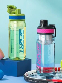 1PC/630ml-Large-Capacity Fitness Water Bottle - Drop-Proof And Leak-Proof Plastic Summer Cup - High Temperature Resistant Water Bottle For Boys - Portable Student Sports Cup - Fitness For Pregnant Women - Leak-Proof And Drop-Proof Plastic Cup - Men's And Women