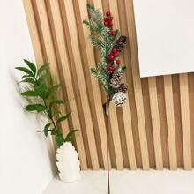 Artificial Christmas Red Berries Bubbles Pick Christmas Holly W/Walnuts 29/31/63CM Decorations - 紅綠63cm - 查看 5