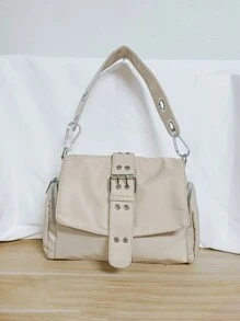 Túi đeo vai NYXIA Wide Strap Y2K Punk Underarm, Túi xách nữ bằng nylon với thiết kế thời trang - Nhiều màu - Xem 8