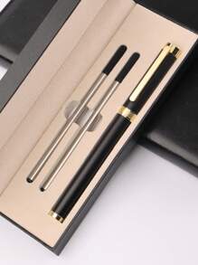 [Customized] High Quality Business Office Ball Pen Set In Gift Box, Includes 2 Refills, Daily Writing, Signing, Gifting For Father's Day, Thanksgiving, Christmas, Birthday, Friends, Relatives, Leaders, Colleagues Back To School