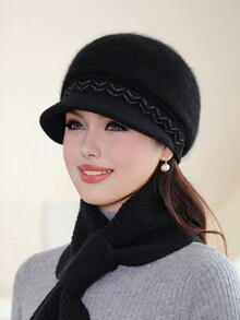 1顶女士冬季保暖加厚针织帽，适合中老年女性、婆婆等日常佩戴。 - 針織帽 - 查看 3