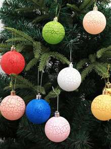 25 件/套圣诞球、装饰性圣诞树饰品、派对创意彩绘圣诞树装饰品、圣诞树、花环和圣诞装饰（香槟色 + 粉色） - 香檳色 - 查看 4