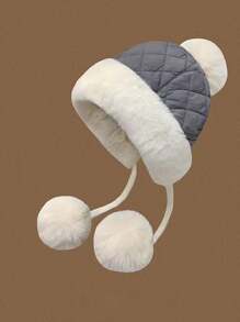 1 chiếc mũ trượt tuyết Unisex, mũ trùm tai chống lạnh kiểu Y2K, mũ len cách nhiệt đa năng thường ngày ngoài trời mùa đông, thích hợp để đi làm - mũ dệt kim - Xem 3