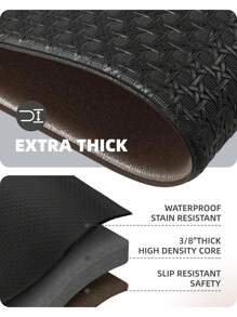 Alfombrillas de cocina, 2 unidades, alfombrillas antifatiga para suelo de cocina, alfombrilla antideslizante para suelo de cocina, alfombrilla impermeable de espuma viscoelástica para cocina, fregadero, oficina - Negro - Ver 8
