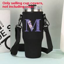 Estojo para copo de 1200 ml e 40 onças, capa para copo, capa para copo de material de mergulho, capa protetora para copo de alça de carro, alça diagonal ajustável, adequada para viagens ao ar livre, condicionamento físico, uso diário.