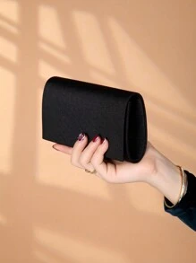 Minimalist Solid Color Women's Clutch Bag, Fashionable And Elegant Evening Bag, Luxury Flap Square Armpit Bag, Suitable For Party Girls And Brides, Matched With Wedding Dresses, Evening Dresses, Perfect For Holiday Parties, Proms, Banquets, Get-Togethers, Daily Commuting.