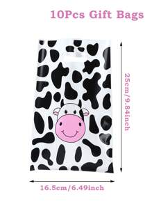 10/25/50 chiếc Túi quà tặng phong cách bò sữa màu hồng, Túi đựng quà tặng tiệc theo chủ đề bò sữa, Vật dụng gói quà hoàn hảo cho tiệc cưới, sinh nhật, gia đình, ngày lễ, túi đựng quà, túi đựng đồ dùng cho tiệc - bò hồng - Xem 10