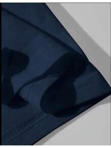 CROSS Men's T-Shirt Simple Short Sleeve Round Neck Printed New Arrival - 藏蓝色 - 查看 2