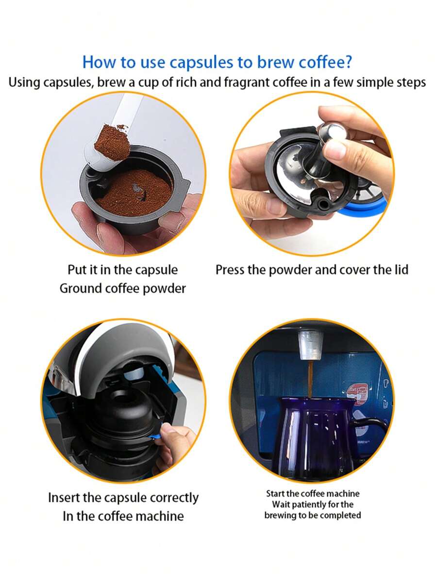 Reusable Bosch Style Coffee Capsule Cups, Compatible With Bosch Capsule ...