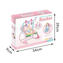 Bouncer Silla Vibradora Mecedora De Bebe Musical Con Juegos - Rosa - Ver 6