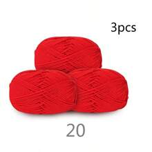 3 件/套 50 克腈纶纱线柔软保暖 DIY 针织材料适用于围巾、玩偶、冬季礼物 - 彩色 - 查看 25