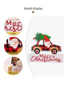 1 Christmas Decoration, 3D Dwarf Wooden Ornament, Home Atmosphere Decoration, Car Desktop Ornament Best Gifts - Multicolor - View 4