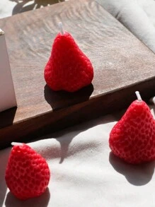 1/6 件迷你草莓香薰蜡烛大豆蜡用于照片道具生日礼物、Ins 美食照片、道具摄影背景、圣诞蜡烛、蛋糕装饰、餐桌摆饰、情侣浪漫约会蜡烛 - 彩色 - 查看 5