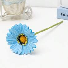 1支人造非洲菊，仿真非洲雏菊，适用于家居装饰、客厅桌面摆设、生日、圣诞节、复活节、母亲节、婚礼和订婚等场合的家居装饰。 - 彩色 - 查看 9