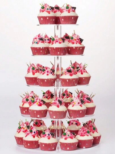 Round Acrylic Cake Display Stand, Multi-Layer Dessert Food Rack For Wedding Birthday Party Cake Stand Cake Decorations Cupcake Stand Cake Decor Cake Holder Wedding Decor Wedding Party Supplies Wedding Decorations Wedding Accessories Wedding Cake Stand Back To School