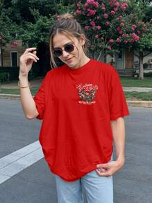 Shirt T-Shirt Angel Angels Streetwear Money Dollar Over Cotton Ref 2156 VEST NERD - Đỏ - Xem 5