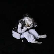 Halloween Trembling Crying Ghost Doll Voice Control Ghost Prop Halloween Party Decorations Haunted House Prop - White - View 2