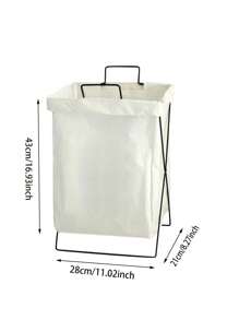 1pc Laundry Hampers Collapsible Laundry Baskets With Iron Stand Laundry Bag Home Organizer For Clothing Toyslaundry Hamper,Washing Basketbathroom Organizer,Basket,Storage Basket,Foldable Laundry Basket
